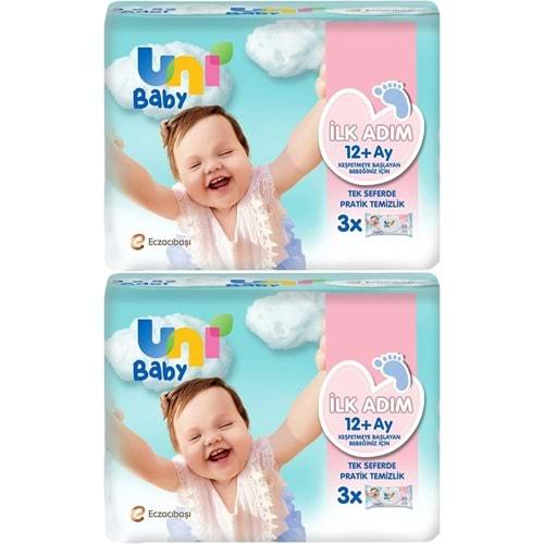 Uni Baby Islak Havlu Mendil İlk Adım 52 Yaprak (6 Lı Set) 312 Yaprak (2PK*3)