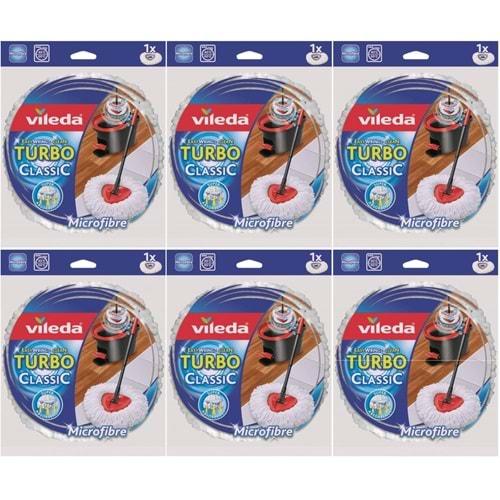 Vileda Turbo Yedek Mop Paspas Ucu (%100 Mikrofiber) (6 Lı Set)