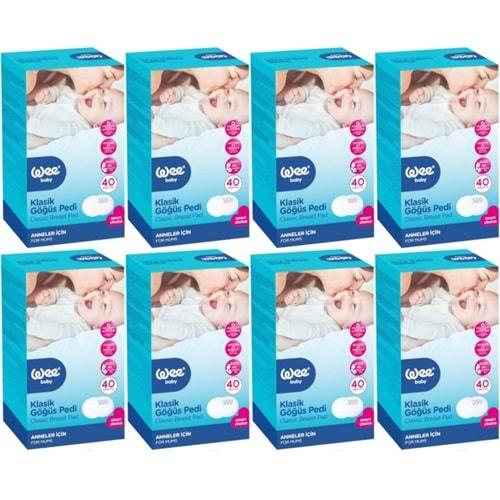 Wee Baby Klasik Göğüs Pedi (40 Lı) 320 Adet (8Pk*40)