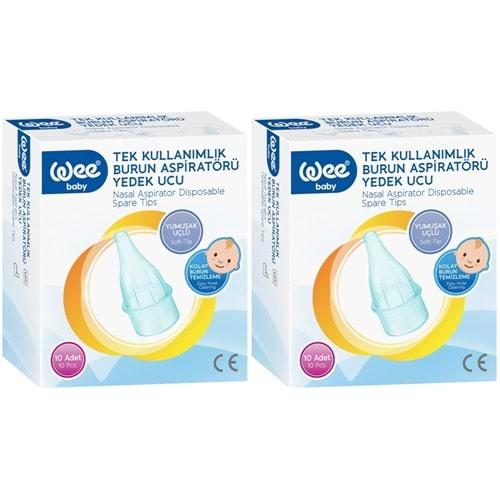 Wee Baby Burun Aspiratörü Nasal Yedek Ucu 20 Adet (2Pk*10) (Kod:163)