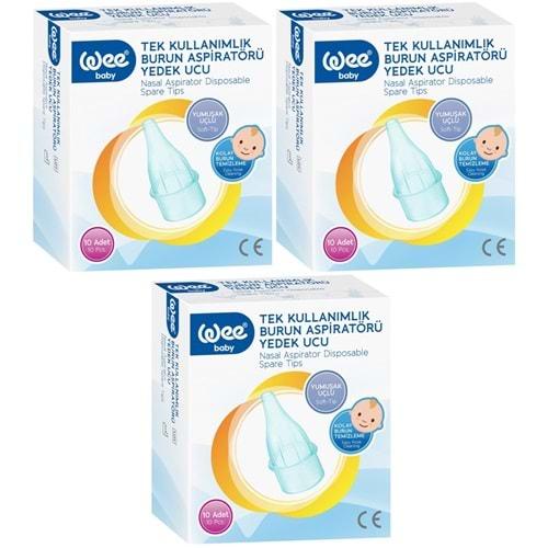Wee Baby Burun Aspiratörü Nasal Yedek Ucu 30 Adet (3Pk*10) (Kod:163)
