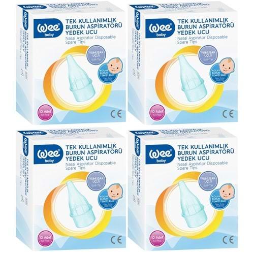 Wee Baby Burun Aspiratörü Nasal Yedek Ucu 40 Adet (4Pk*10) (Kod:163)