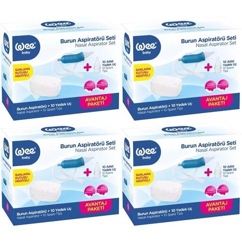 Wee Baby Burun Aspiratörü Seti Şeffaf (WEE945) (4 Lü Set)