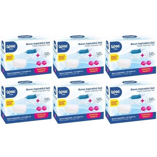 Wee Baby Burun Aspiratörü Seti Şeffaf (WEE945) (6 Lı Set)