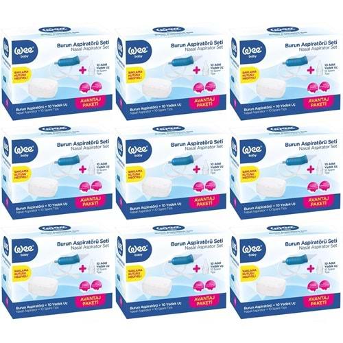 Wee Baby Burun Aspiratörü Seti Şeffaf (WEE945) (9 Lu Set)