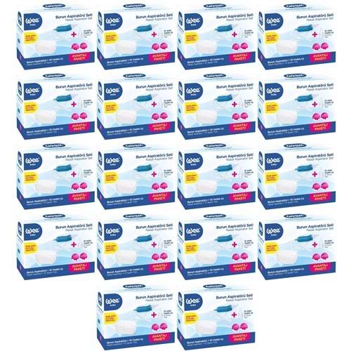 Wee Baby Burun Aspiratörü Seti Şeffaf (WEE945) (18 Li Set)
