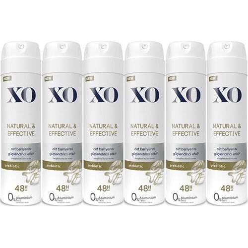 XO Deodorant 150ML Women-Kadın Natural & Effective (6 Lı Set)