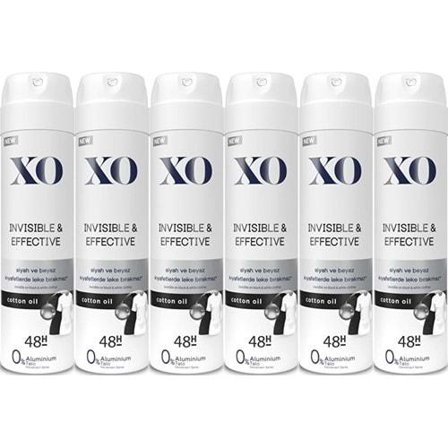 XO Deodorant 150ML Women-Kadın Invisible & Effective (6 Lı Set)