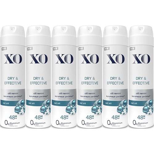 XO Deodorant 150ML Women-Kadın Dry & Effective (6 Lı Set)