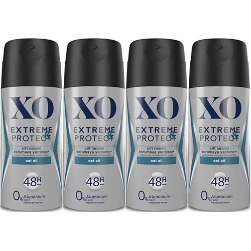 XO Deodorant 150ML Men-Erkek Extreme & Protect (4 Lü Set)
