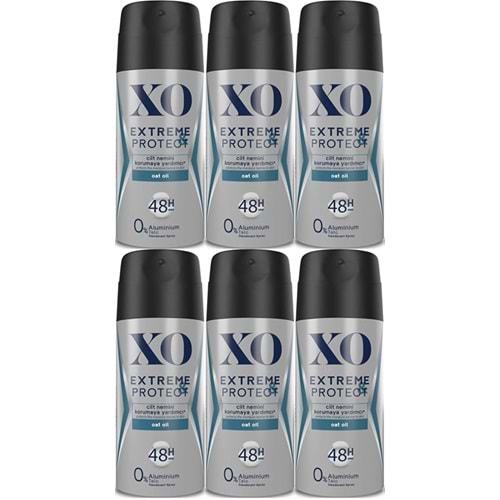 XO Deodorant 150ML Men-Erkek Extreme & Protect (6 Lı Set)