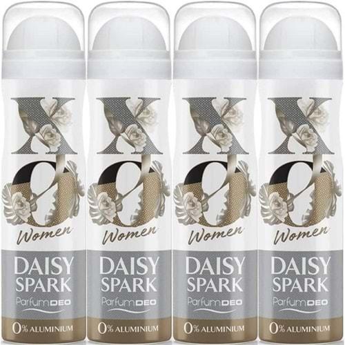 XO Deodorant 150ML Women-Kadın Daisy Spark (4 Lü Set)