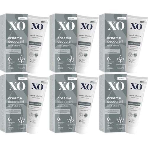 XO Krem Deodorant 75ML Unisex Care & Effective Parfümlü (6 Lı Set)
