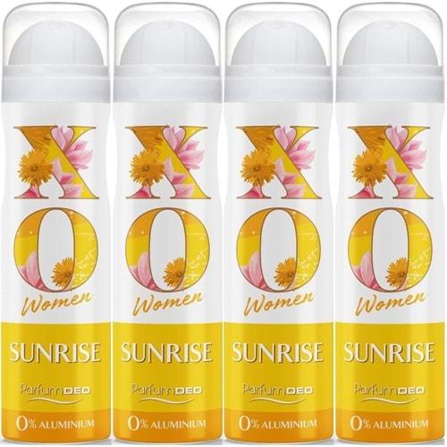 XO Deodorant 150ML Women-Kadın Sunrise (4 Lü Set)