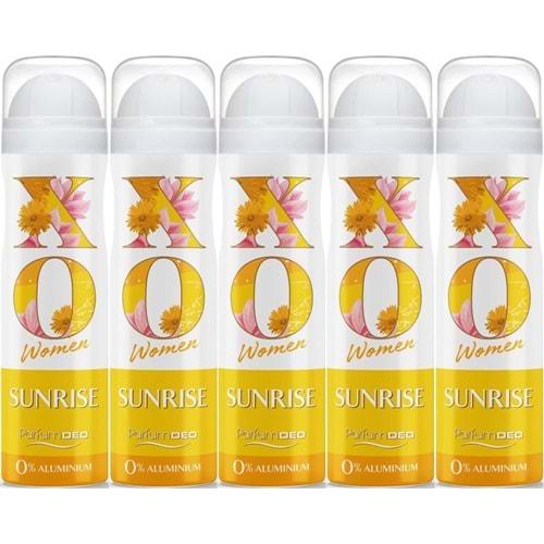 XO Deodorant 150ML Women-Kadın Sunrise (5 Li Set)