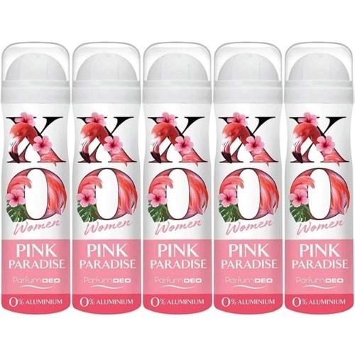 XO Deodorant 150ML Women-Kadın Pink Paradise (5 Li Set)